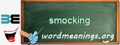 WordMeaning blackboard for smocking